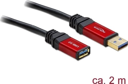 Delock USB-forlengelseskabel 3.0 A til A 2 m - Gullbelagt