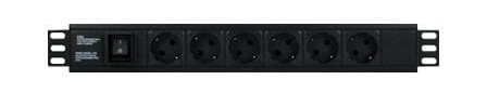 TOTEN 19" PDU,1xSchuko til 6xSchuko TOTEN 19" PDU,1xSchuko til 6xSchuko