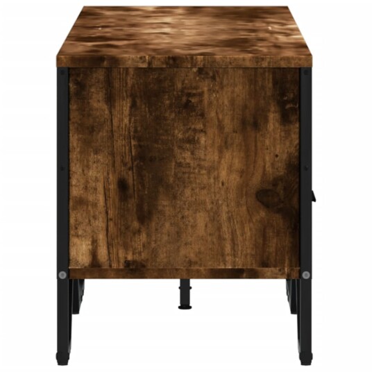  TV-benk røkt eik 122x34x41 cm konstruert tre 848581