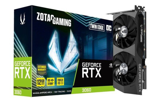 ZOTAC GeForce RTX 3060 Twin Edge OC 12GB GDDR6 - 12GB GDDR6 RAM - Grafikkort
