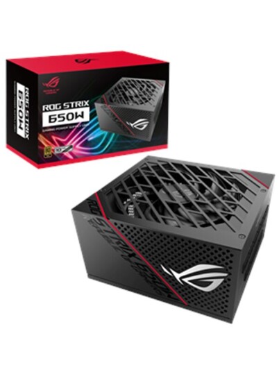 ASUS ROG STRIX 650G Strømforsyning (PSU) - 650 Watt - 135 mm - 80 Plus Gold sertifisert ASUS ROG STRIX 650G Strømforsyning (PSU) - 650 Watt - 135 mm - 80 Plus Gold sertifisert