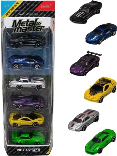 Die-Cast Metallbiler 6-Pakning