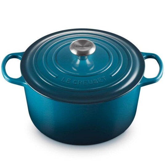 Le Creuset Rund støpejernsgryte 6,3L/26 cm deep teal Le Creuset Rund støpejernsgryte 6,3L/26 cm deep teal
