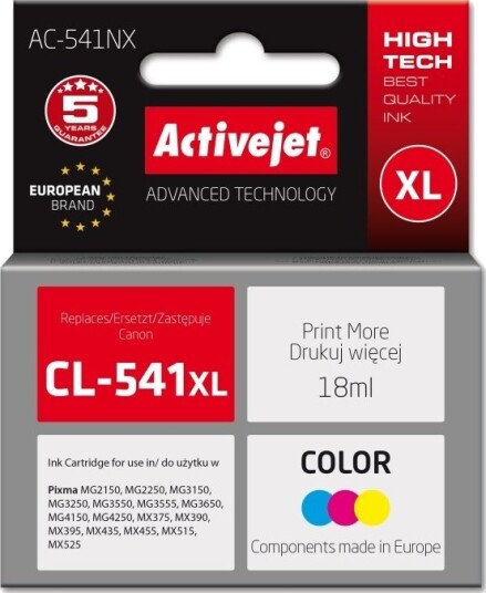 Activejet AC 541NX farge blekkpatron 18 ml