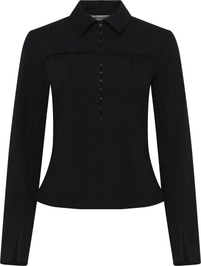 Weekday Slim Fit A Line Longsleeve Black 44