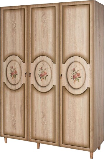 Brokind Garderobe 135 cm - Brun/Eik