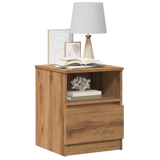  Nattbord 2 stk artisan eik 40x40x50 cm konstruert tre 8721158438744