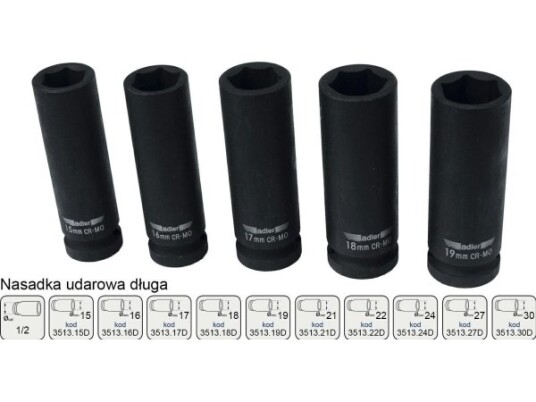 Adler Adler 1/2" Slagstøtte 16Mm Mar3513.16D Adler Adler 1/2" Slagstøtte 16Mm Mar3513.16D