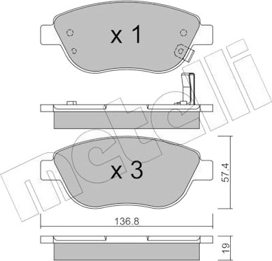 METELLI 22 0322 2 Bremseklosser