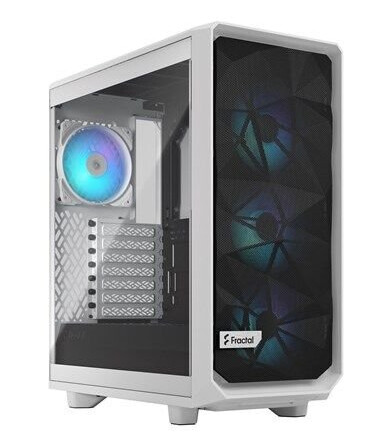 Fractal Design Meshify 2 Compact RGB ATX Kabinett Hvit med Herdet Glass
