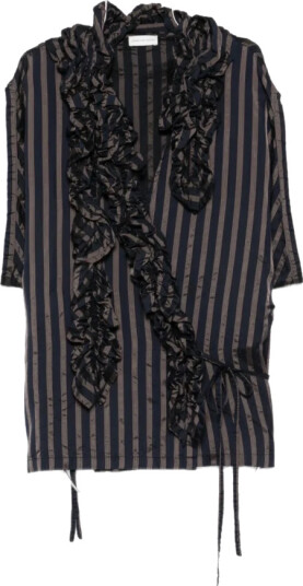 Dries Van Noten Dame Topper Blå M,