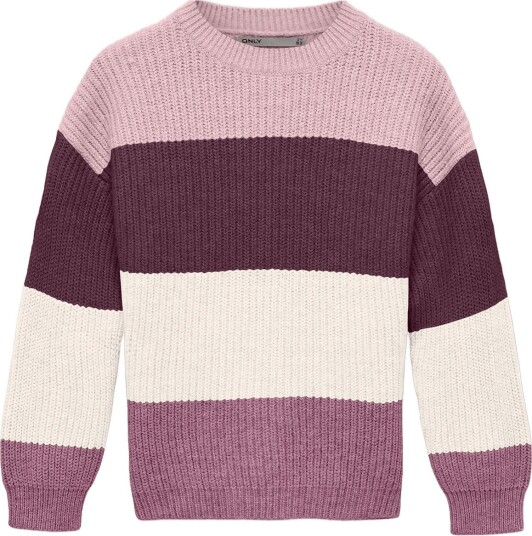 Kids Only Kmgsandy L/S Stripe Pullover Knt Noos MAUVE WINE 128
