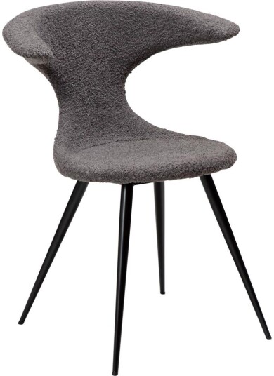 Flair Dan Form spisestuestoler bouclé grå.