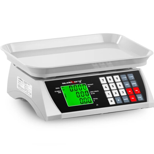 Steinberg Systems Butikkvekt 30 kg / 1 g 28,8 x 21,8 cm LCD 10030317 Steinberg Systems Butikkvekt 30 kg / 1 g 28,8 x 21,8 cm LCD 10030317