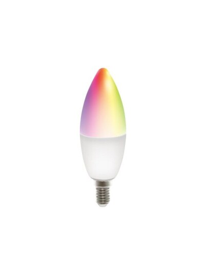 DELTACO LED-lyspære SMART HOME - LED light bulb - frosted finish - E14 - 5 W - RGB/warm to cold white light E14 DELTACO LED-lyspære SMART HOME - LED light bulb - frosted finish - E14 - 5 W - RGB/warm to cold white light E14