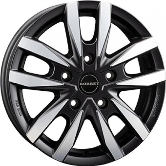 Borbet Cw5 Dull Black Polished 6x16 5x118 ET68 B71.1
