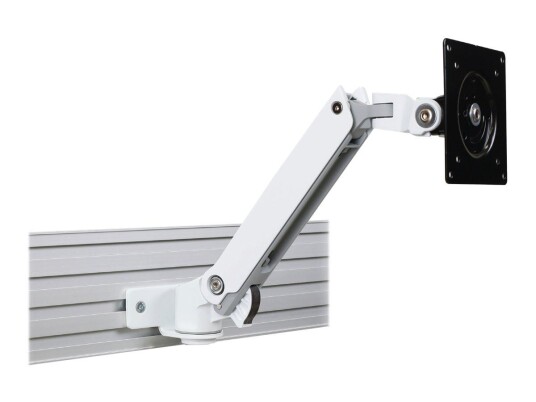 Ergotron LX Arm with Rail Adapter monteringssett - for LCD-skjerm - hvit