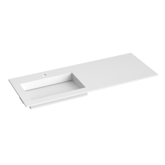 Korsbakken Corian Sidestilt Med Flat Bunn Hvit Matt 120cm Venstre Korsbakken Corian Sidestilt Med Flat Bunn Hvit Matt 120cm Venstre
