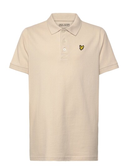 Lyle & Scott Plain Polo Shirt Beige 12 13 Lyle & Scott Plain Polo Shirt Beige 12 13