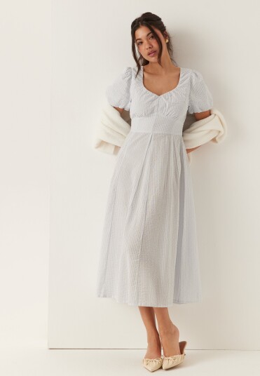 Bubbleroom Seersucker Midi Dress