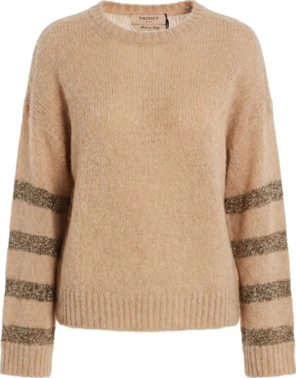 Twinset Dame Strikkevarer Brun XS,