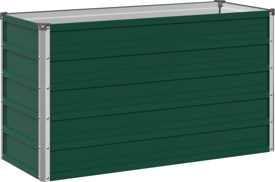 vidaXL Hevet Hagebed Grønn 100 x 40 x 55 cm kaldvalset stål