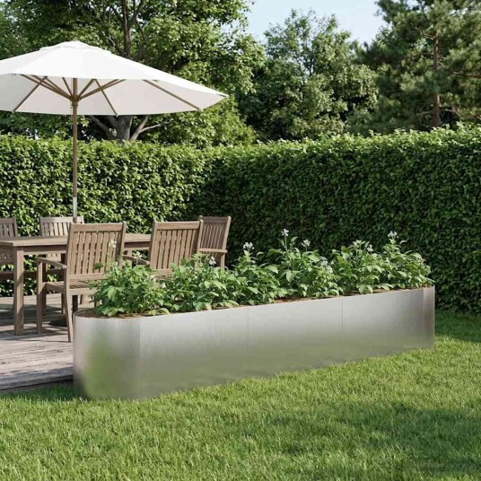 vidaXL Hevet Hagebed Rustfritt stål 300 x 40 x 40 cm Stål