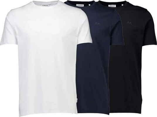 Lindbergh 3 Pack Tee With Flag Print S/S Black L