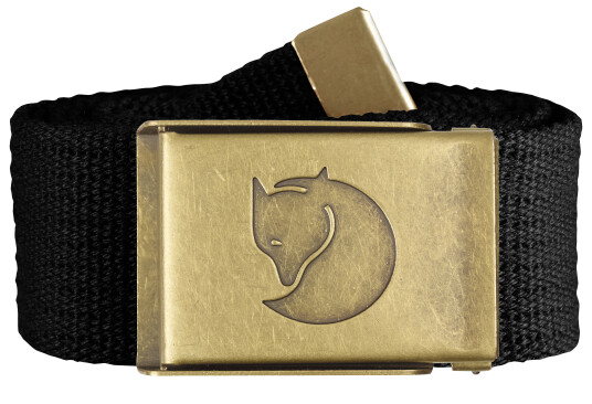 Fjellreven CANVAS BRASS BELT 4 CM BLACK Fjellreven CANVAS BRASS BELT 4 CM BLACK