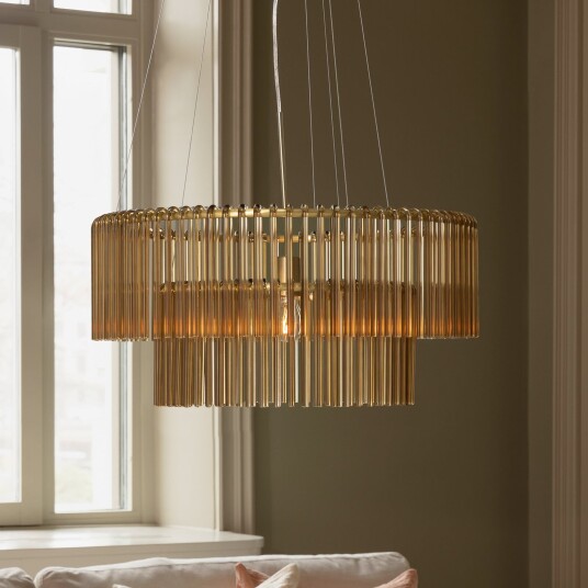 Hengelampe Globen Lighting HOOK dimmbar Brun / Rust Stue Glass Skandinavisk 34 Brun / Rust
