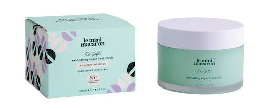 Le mini macaron Exfoliating Sugar Foot Scrub Très Soft 100 ml Fotpleie