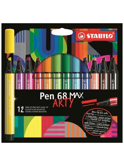 STABILO Pen 68 Max Arty wallet of 12 pens STABILO Pen 68 Max Arty wallet of 12 pens