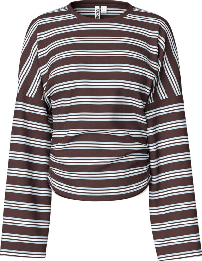 Pieces Pcalli Ls O Neck Top D2D Brown XS