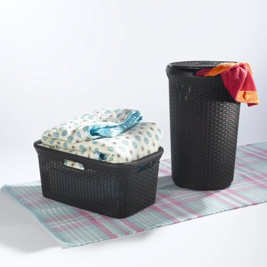 Curver Vaskekurv Style 45L mørkebrun