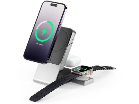 Alogic Matrix+ 3-I-1 Magnetisk Lader+Power Bank+Aw Puk Hvit