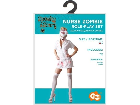 Godan Voksen Zombie Nurse Kostyme Størrelse M