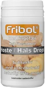 Fribol Hoste/Hals Drops Ingefær 60 g Fribol Hoste/Hals Drops Ingefær 60 g