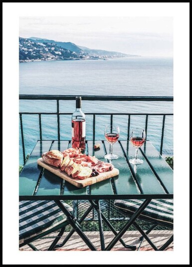 Wine in Italy Balcony Plakat Plakat / 21x30cm