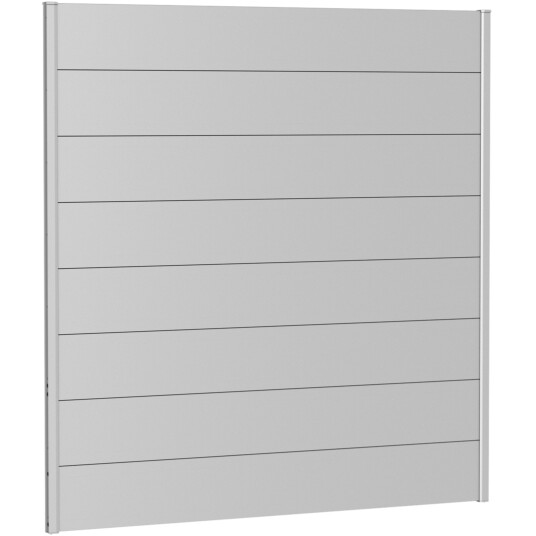 BIOHORT VEGGPANEL FOR LEVEGG UTEN AKRYLGLASS 180X180 SØLV METALLIC