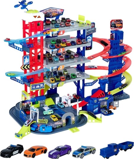 Majorette Majorette Majorette Super Chase Center+5 Vehicles - Multi/patterned - ONE SIZE Majorette Majorette Majorette Super Chase Center+5 Vehicles - Multi/patterned - ONE SIZE