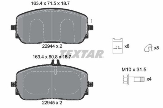 Bremseklosser TEXTAR 2294401