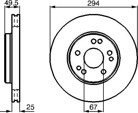 BOSCH 0 986 478 428 Bremseskive