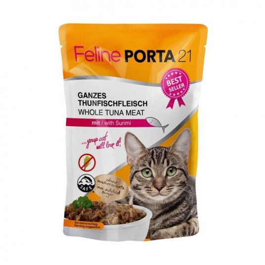 Feline Porta 21 Kattunge Våtfôr med Tunfisk og Surimi 100 g