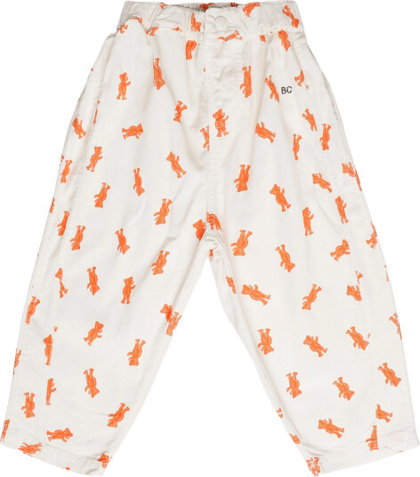 Bobo Choses Softpaw Monster All Over Denim Pants Cream 92