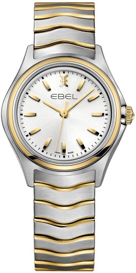 Ebel Dameklokke 1216195 Wave Sølvfarget/18 karat gult gull Ø30 mm