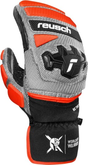 Reusch Worldcup Warrior GS Mitten black/silver/fluo red 10