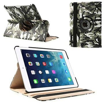 iPad Air Rotary Smart Veske Grønn / Hvit / Svart