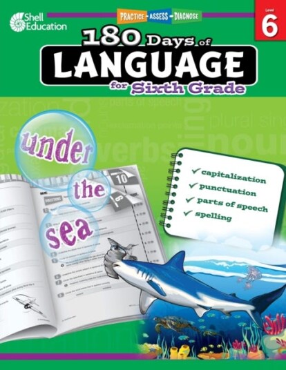 180 Days™: Language for Sixth Grade Practice, Assess, Diagnose