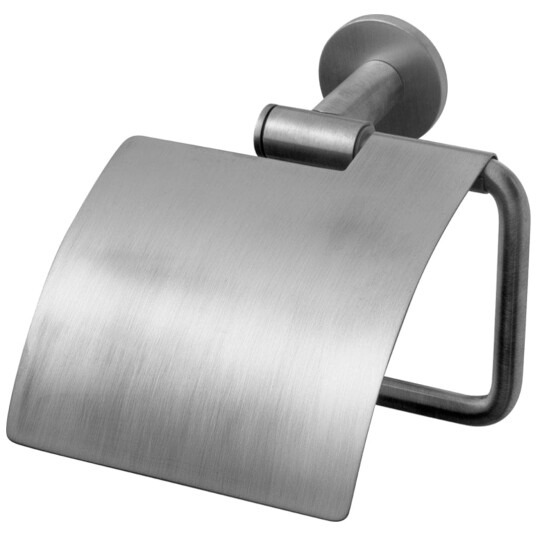 Tapwell Ta236 Toalettrullholder Vegghengt M/lokk Brushed Black Chrome