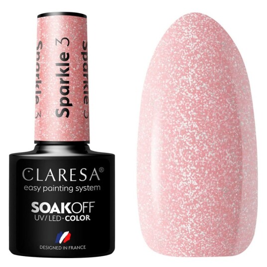 Claresa Nail Polish Hybrid Soak Off Sparkle 03 5ml Claresa Nail Polish Hybrid Soak Off Sparkle 03 5ml